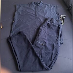 FIGS scrub set in navy blue